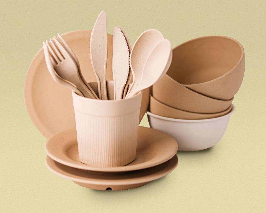 Bamboo Fibre Straws & Tableware
