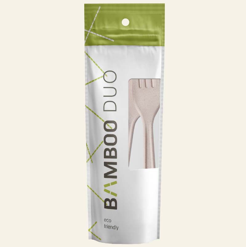 Bamboo utensils set - duo
